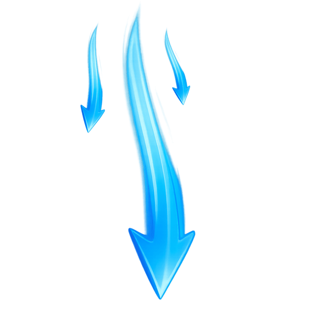 Arrows displaying the flow of air from air conditioning systems